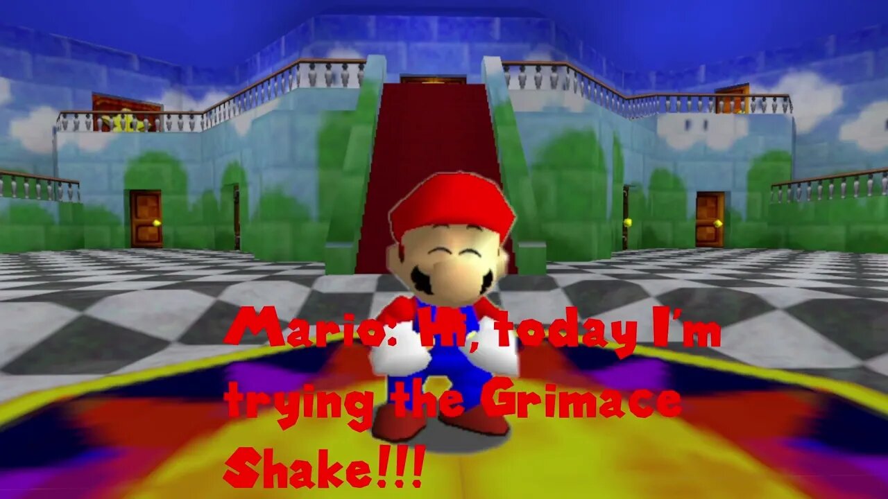 Mario tries the Grimace Shake