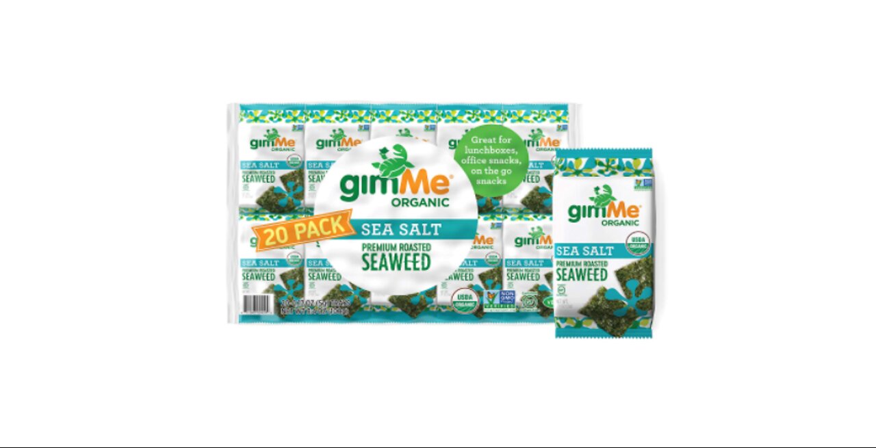 gimMe Organic Roasted Seaweed Sheets - Sea Salt