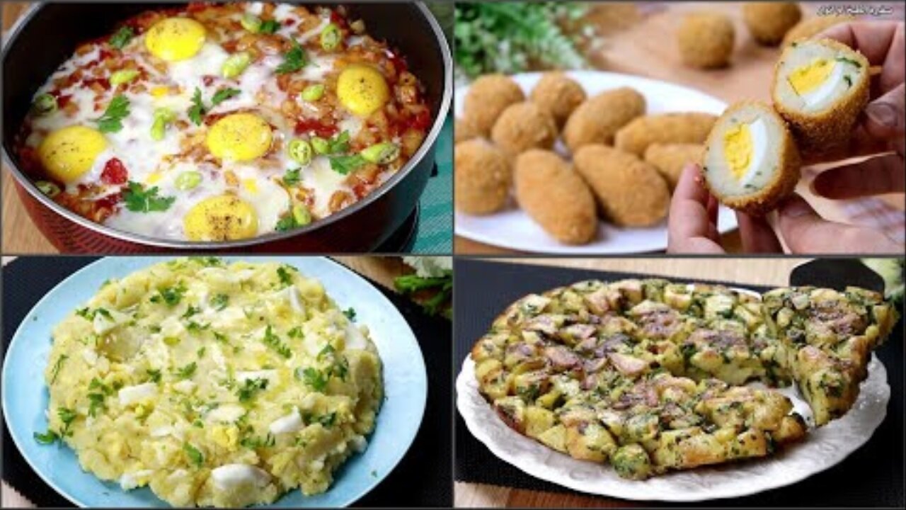 4 economic and delicious potato and egg recipes for breakfast or dinner. Goodbye to the confusion