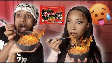 EATING THE WORLDS SPICIEST NOODLES WITH MY GF 🥵*DO NOT DO THIS*