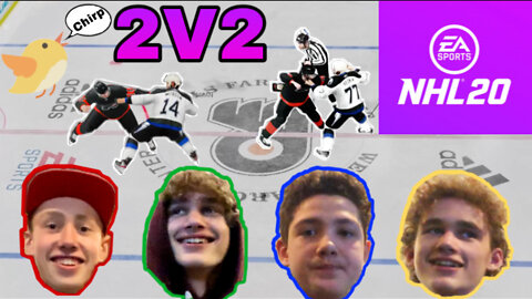 Funny NHL 20 2v2 Challenge *Hockey Chirps, Fights and Jokes* Snow Ball Fight!