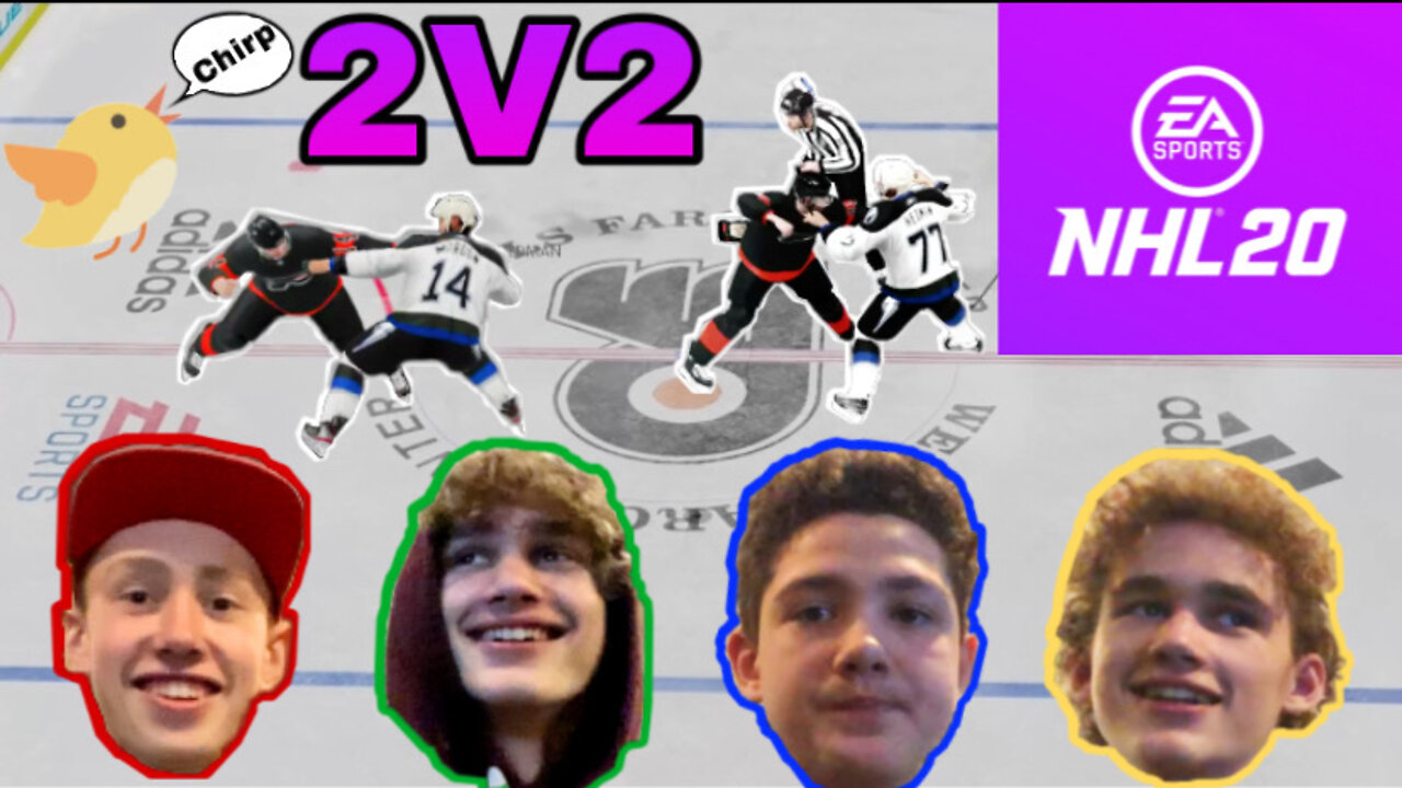 Funny NHL 20 2v2 Challenge *Hockey Chirps, Fights and Jokes* Snow Ball Fight!