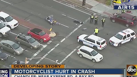 Motorcyclist in critical condition after Chandler crash