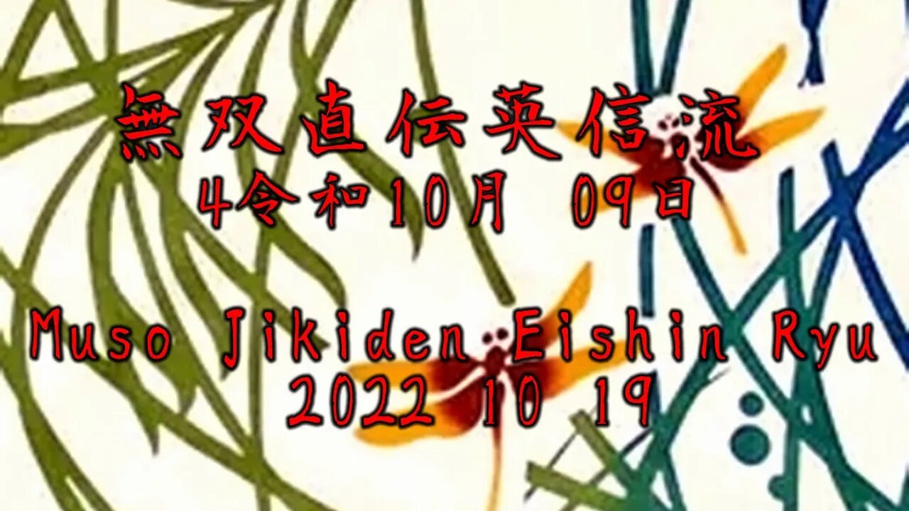 無双直伝英信流 : 突き刺しと形の探求 4令和 10月 09日 Muso Jikiden Eishin Ryu: Exploring stabs and kata 2022 10 09