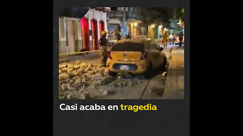 Desplome de un balcón en Colombia pudo terminar en tragedia