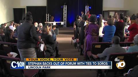 Stephan backs out of DA forum with Soros ties