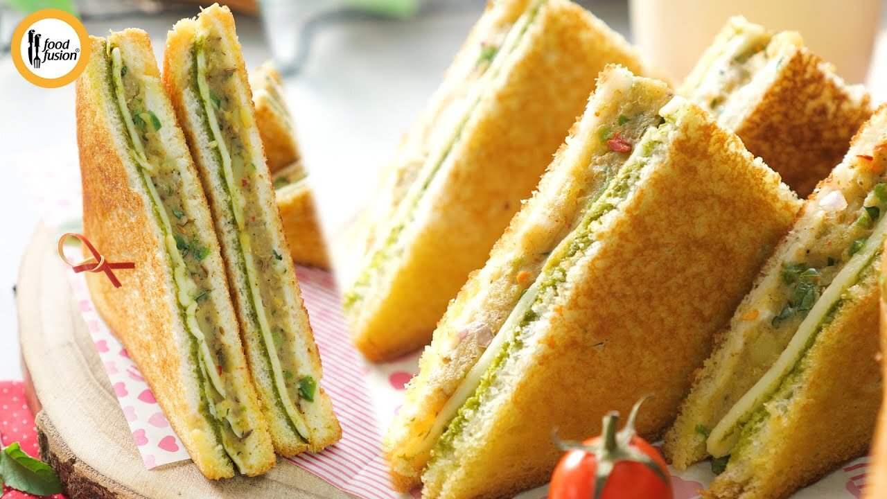 Crispy Potato Cheese Sandwich Recipe