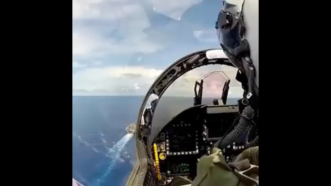 Flying, and landing a jet on a carrier.