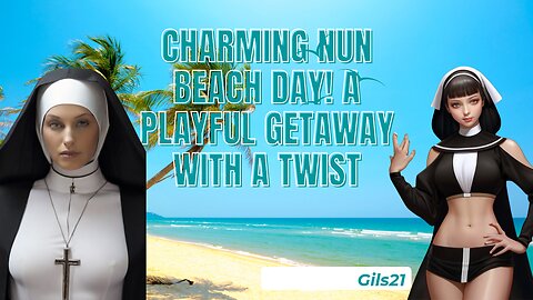 "Charming Nun Beach Day! A Playful Getaway with a Twist 🌊👙 #FlirtyNunOnTheBeach"