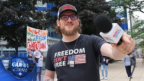 Trump protestor tells Rebel News: 'I'll Alex Jones your a**es'