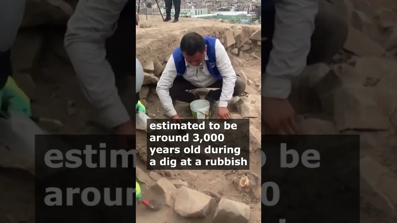 Ancient Mummy Discovered at Peruvian Rubbish Dump Site #reels #short #shorts