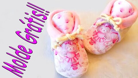 Como Fazer Sapatinho de bebê Molde grátis!