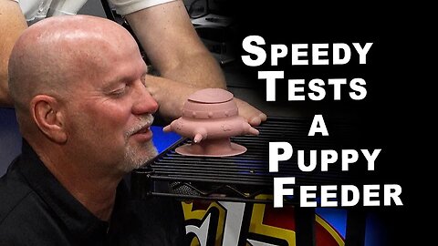 Speedy Tests a Puppy Feeder ( HILARIOUSLY )