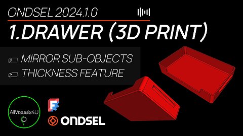 ⏱ TIMELAPSE 🗃 Ondsel Tutorial - Design This Drawer - FreeCAD Part Design - FreeCAD Thickness