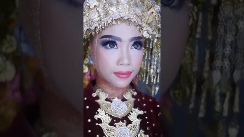 Makeup Pengantin Resepsi Pakaian Palembang.