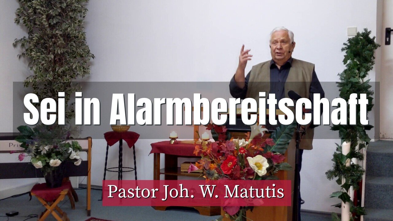Joh. W. Matutis - Sei in Alarmbereitschaft - 14. Januar 2022