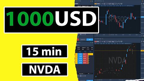 Trade in Amazon-Nvidia- 1000USD Profit in 15 min