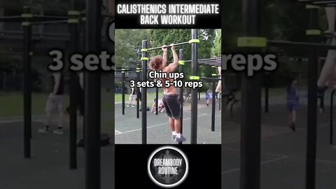 Calisthenics Intermediate BACK WORKOUT ! 🔥 #shorts #calisthenics #calisthenicsworkout #backworkout