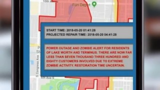 City of Lake Worth warns residents of power outage, zombies