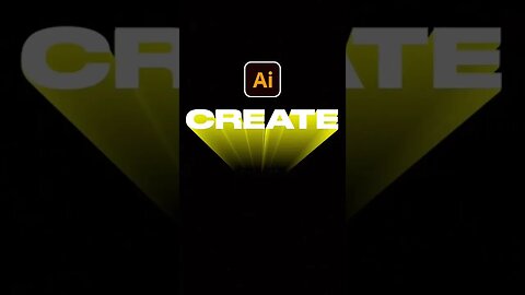 Blended Text Effect - Illustrator CC Tutorial #shorts