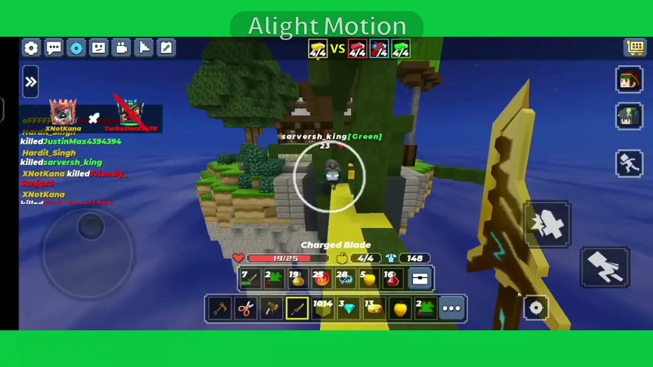 PvP Scenes of @ladapanjwar2305 Vs @Hardit_SinghBG 1st Collab Montage In Blockman Go Bedwars #shorts