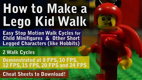 How to Make a Kid Minifigure Walk: Easy Child Short Leg Lego Man Stop Motion Animation Walk Tutorial