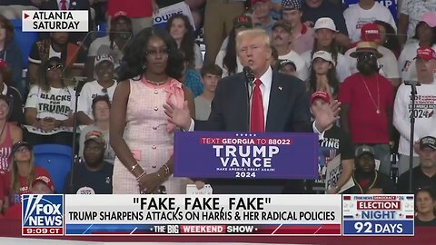 A Georgia activist stole the spotlight after being introduced by former US President Donald Trump .