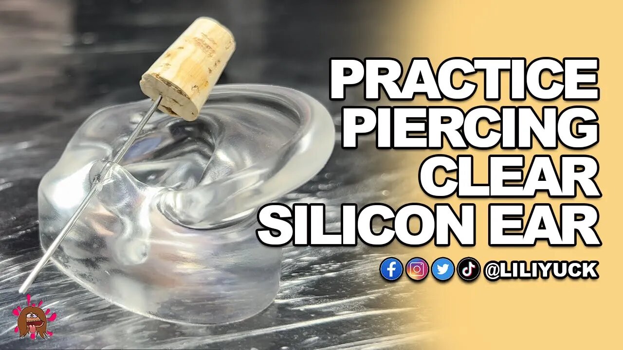 Practice Piercing The Tragus Fake Silicon Ear