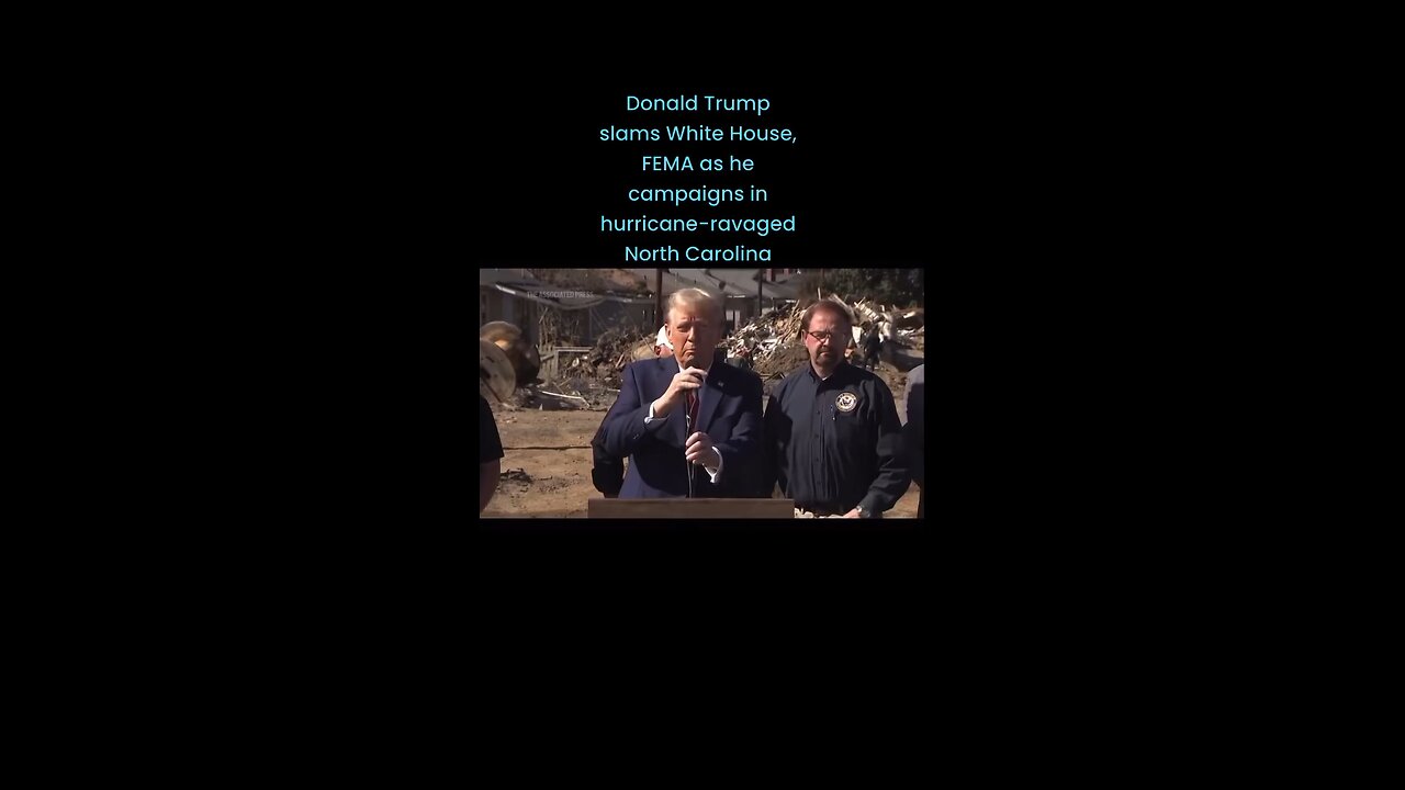 Donald Trump slams White House, FEMA as he campaigns in hurricane-ravaged North Carolina