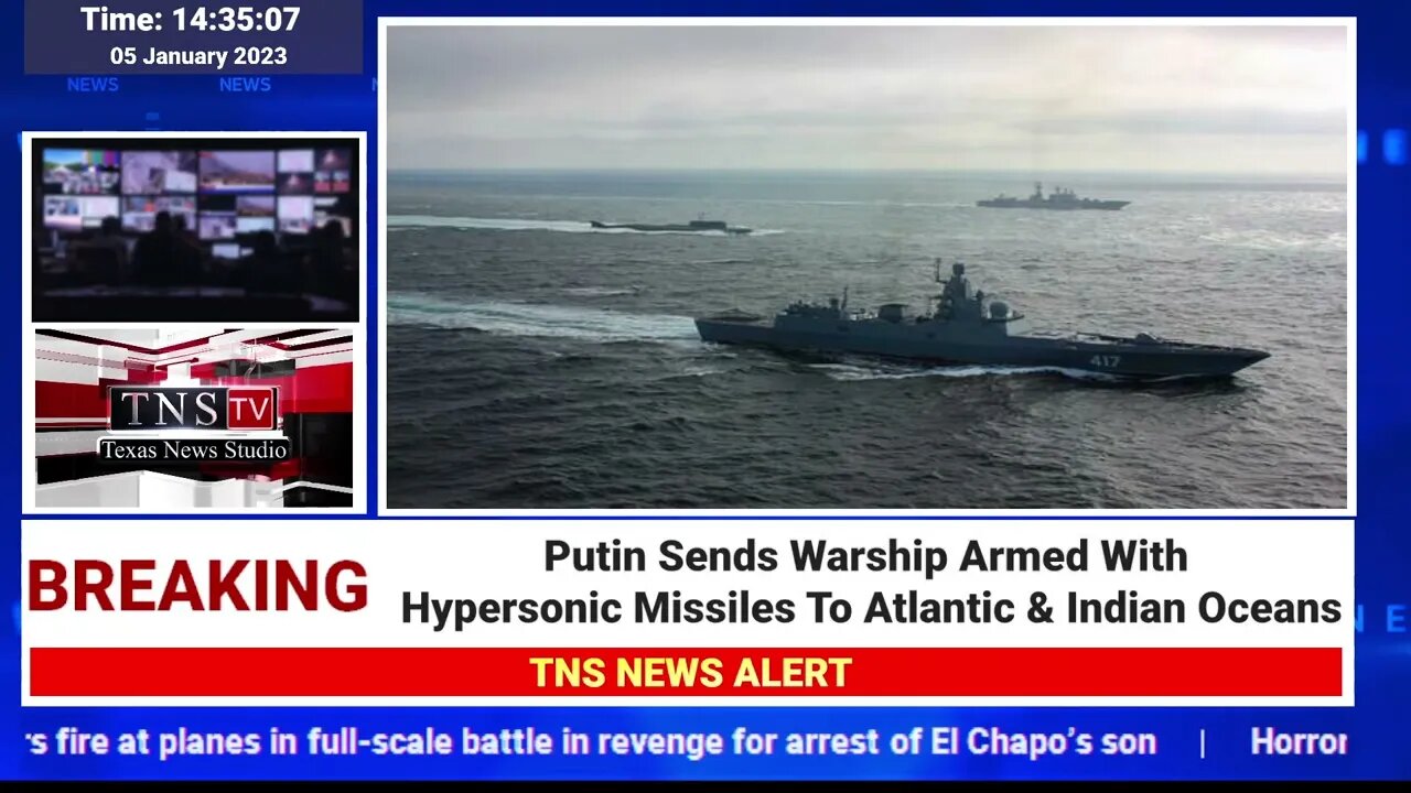 Putin Sends Warship Armed With Hypersonic Missiles To Atlantic & Indian Oceans