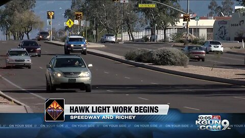 Construction begins on one of several HAWK lights coming to Tucson this year