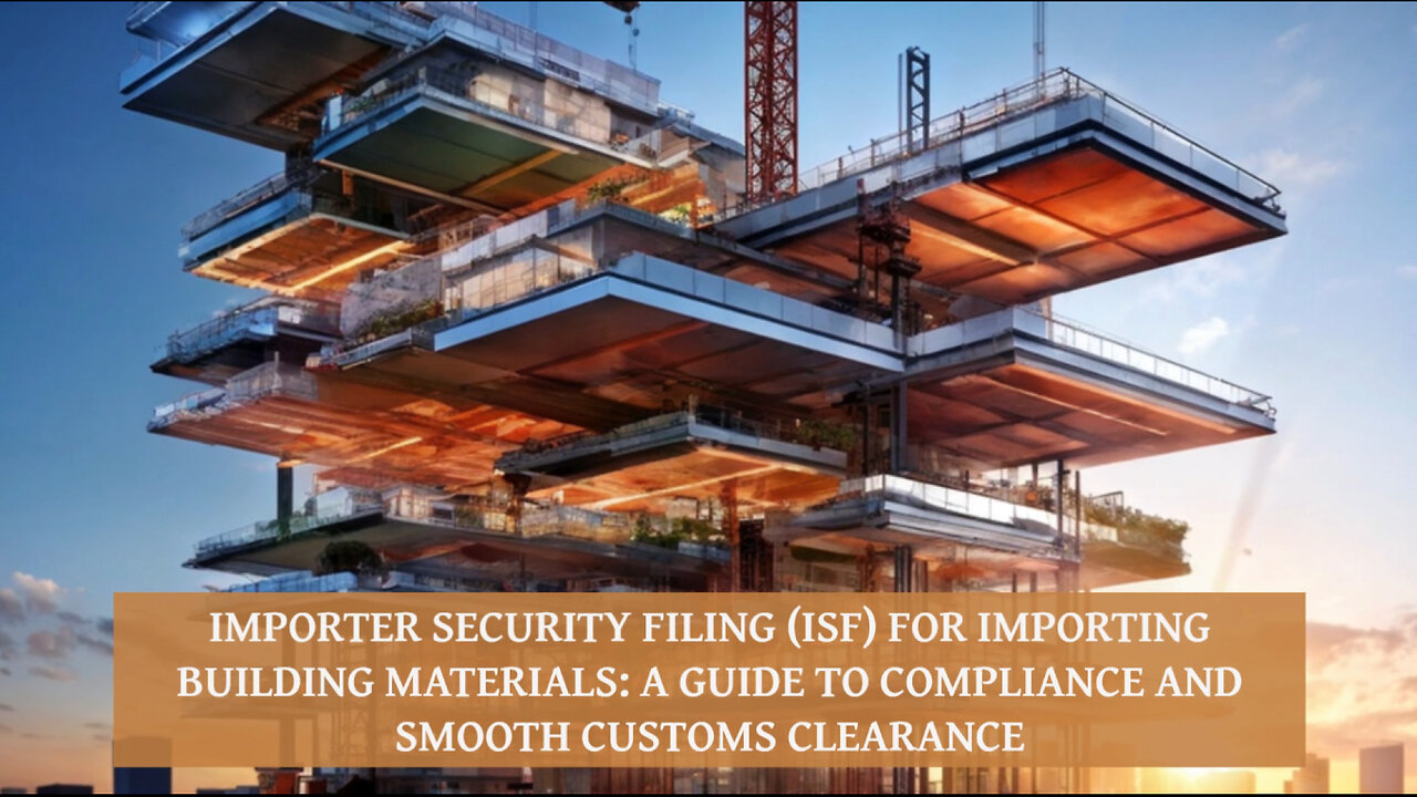 ISF Filing Process for Importing Building Materials