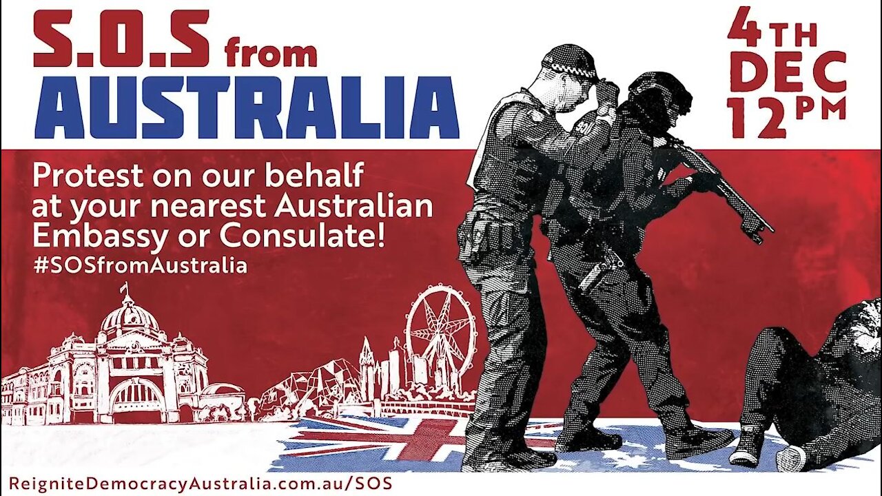 SOS Oficial desde Australia. Protesta internacional el 4 de Diciembre de 2021 en Embajadas