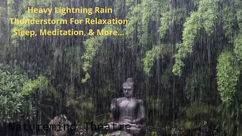 Heavy Thunderstorm Sounds | Relaxing Rain, Thunder & Lightning Ambience for Sleep & Meditation