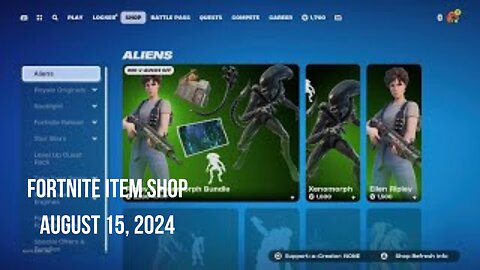 Fortnite Item Shop|August 15, 2024(Nothing New)