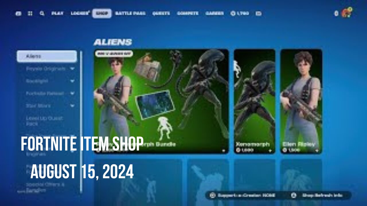 Fortnite Item Shop|August 15, 2024(Nothing New)