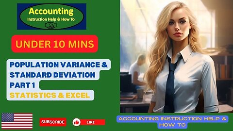 Population Variance & Standard Deviation Part 1 Statistics & Excel