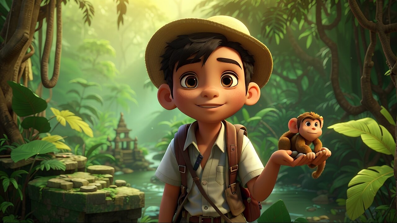 "The Jungle Secret: A Boy and His Monkey Companion"