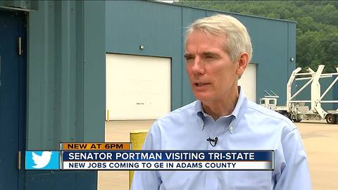 Sen. Rob Portman promotes jobs, jet engines