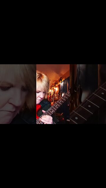 Fast Guitar Run Riff- Cari Dell female lead guitarist #guitarshorts #guitar #soloing