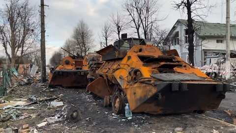 This entire neighborhood in #bucha has been destroyed #Ukraine