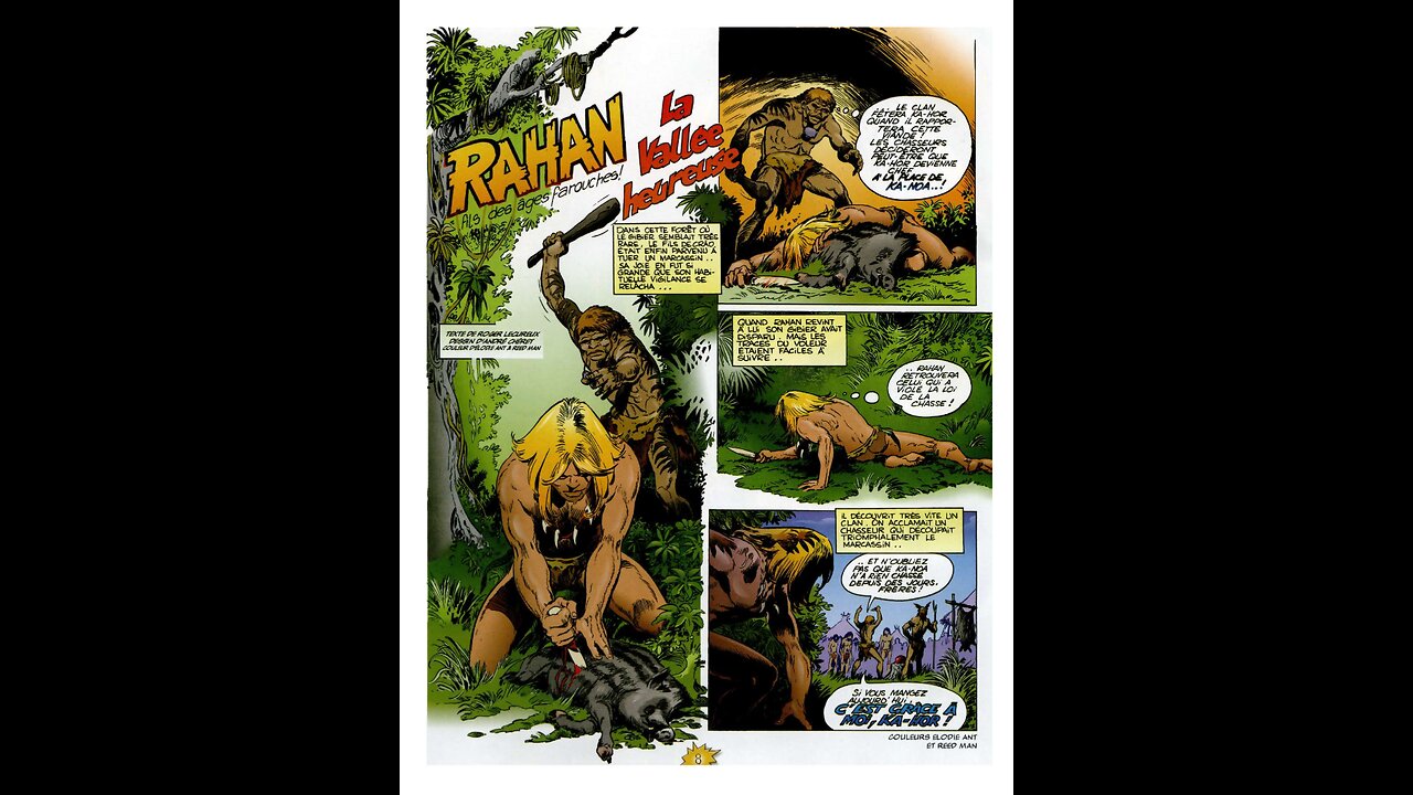 Rahan. Episode One Hundred. By Roger Lecureux. The Happy Valley. A Puke (TM) Comic.