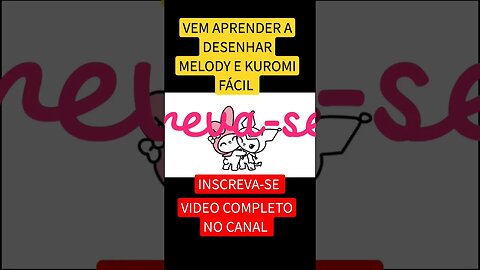COMO DESENHAR MELODY E KUROMI FÁCIL #shorts #short #melody #kuromi #hellokitty