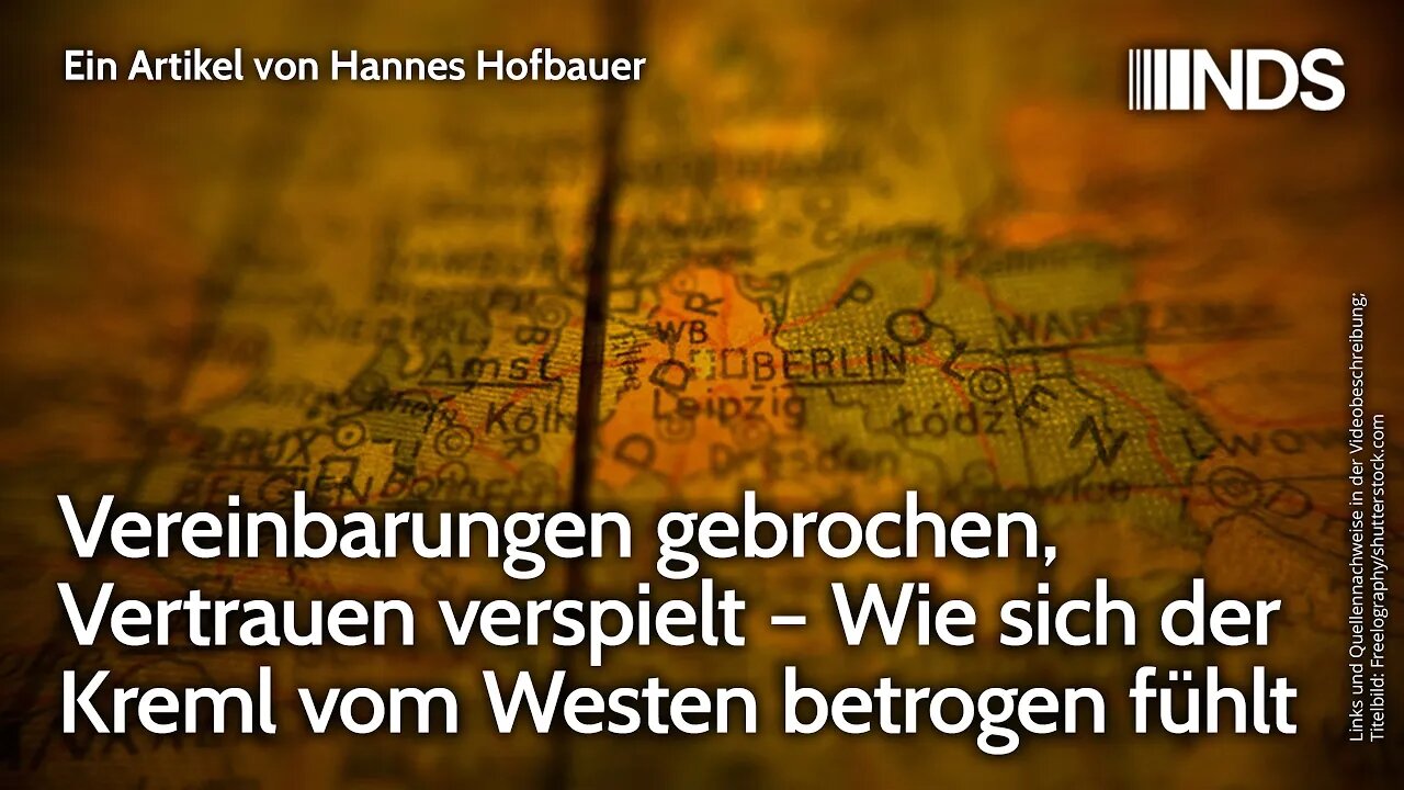 Vereinbarungen gebrochen, Vertrauen verspielt – Wie sich der Kreml vom Westen betrogen fühlt | NDS
