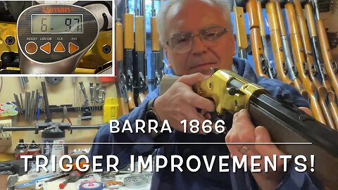 Barra cowboy series 1866 trigger adjustments Wow what a difference! (And some plinking!)