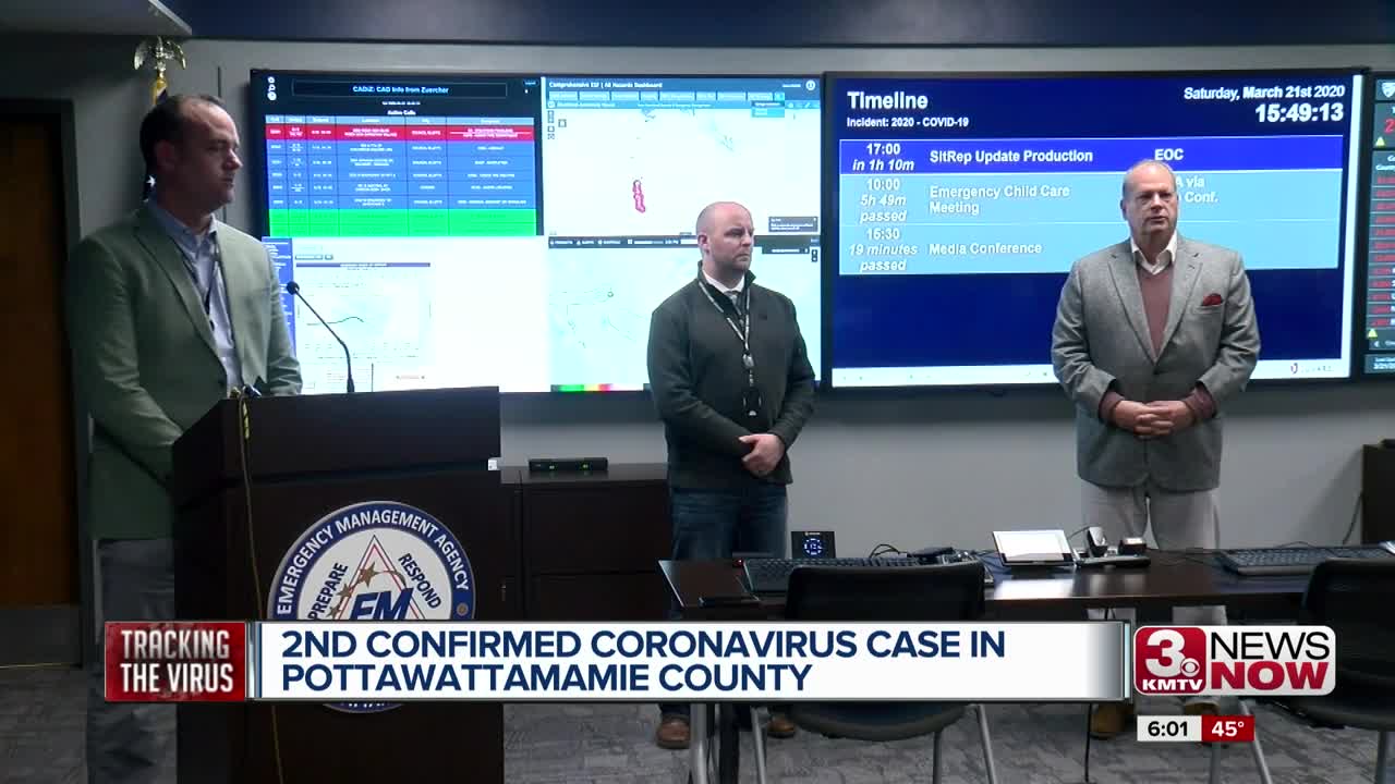 2nd confirmed coronavirus case in Pottawattamie County