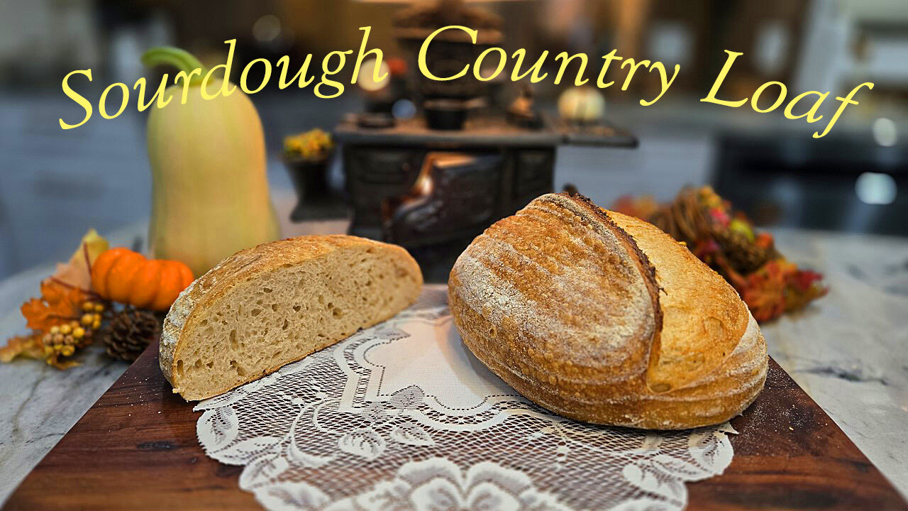 A sourdough country loaf from start to finish.