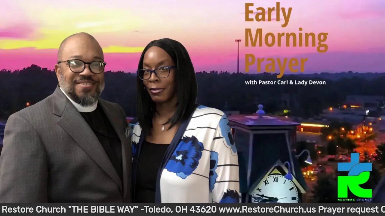 Early morning prayer with Pastor Carl & Lady Devon Mitchell and guest hot Pastor Greg Young