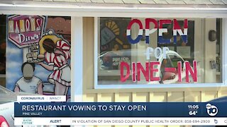 Customers pack Pine Valley eatery that vows to stay open