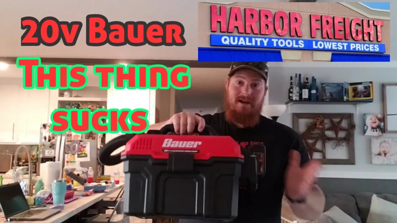 Harbor freight 20v Bauer 3.5 gallon shop vacuum